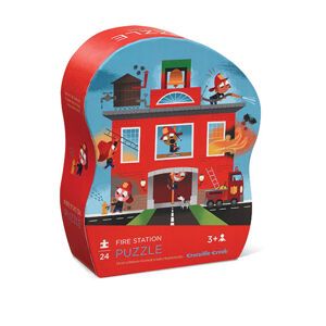 Crocodile Creek Mini Puzzle - Hasičská stanice ( 24 ks) / Mini Puzzle - Fire Station (24 pc)