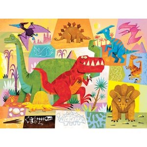 Crocodile Creek Mini puzzle truhla - Dinosauři (24 ks) / Mini puzzle chest - Dinosaur (24 pc)