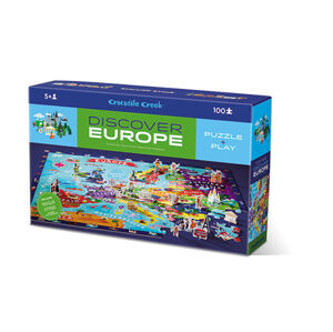 Crocodile Creek Discover Puzzle Evropa (100 ks) / Discover Puzzle Europe (100 pcs)
