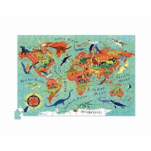 Crocodile Creek Puzzle a plakát - Svět dinosaurů (200 dílků)