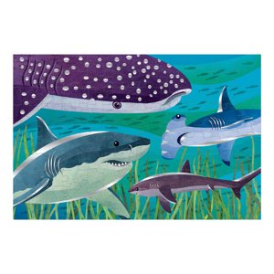 Mudpuppy Foil puzzle - Žraloci (100 dílků)