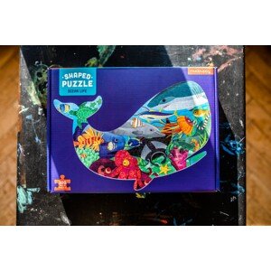 Mudpuppy Tvarované puzzle - Život v oceánu / Shaped Puzzle - Ocean Life (300 dílků)