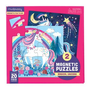 Mudpuppy Magnetické puzzle - Jednorožec / Magnetic Fun - Magical Unicorns