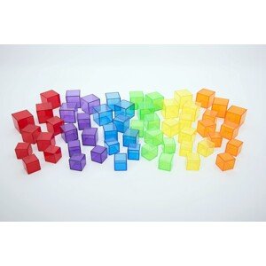 TickiT Průhledné krychle - set (54 ks)/ Translucent Cube Set (54 pc)