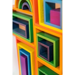 TickiT Duhový Architekt čtverec / Rainbow Architect Squares
