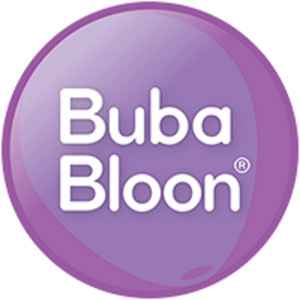 BubaBloon Buba Bloon - míč fialový s barevnýma kostkama