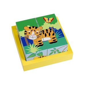 Orange Tree Toys Kostky zvířata džungle / Jungle Animals Blocks