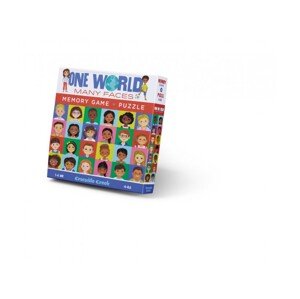 Crocodile Creek Puzzle a paměťová hra - Tváře světa (48 ks) / Memory Game & Puzzle One World, Many Faces (48 pc)
