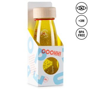 Petit Boum Senzorická plovoucí lahev ŽLUTÁ (Yellow) 250 ml