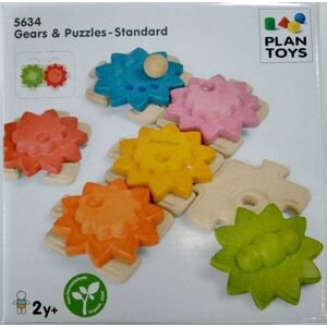 Plan Toys - Ozubená kola a puzzle standart