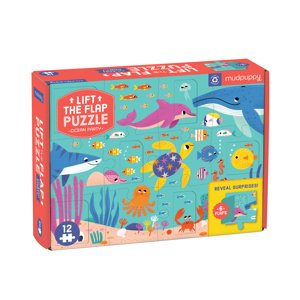 Mudpuppy Puzzle - lift the flap / párty v oceánu / Lift-the-flap Puzzle / Ocean Party
