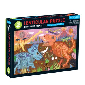 Mudpuppy Magické puzzle - Dinosauři (75 ks) / Lenticular puzzle Dinosaur Roar (75 pc)