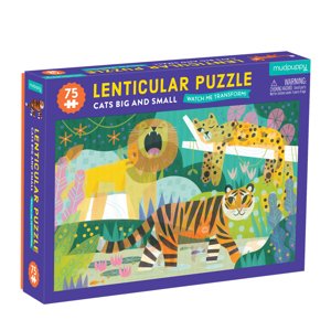 Mudpuppy Magické puzzle - Velké a malé kočky (75 ks) / Lenticular puzzle Cats Big and Small (75 pc)