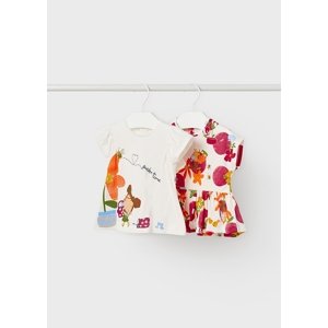 2pack triček s krátkým rukávem VČELKY tmavě růžové BABY Mayoral velikost: 80 (12 měsíců)