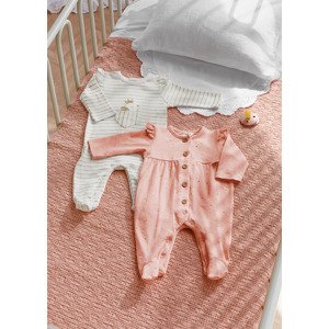 Set 2 overálků PTÁČEK pudrově růžový NEWBORN Mayoral velikost: 86 (18 měsíců)