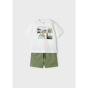 Set trička s krátkým rukávem WILD JUNGLE khaki MINI Mayoral velikost: 122