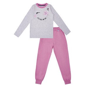Dívčí pyžamo - Winkiki WJG 92620, šedá/ růžová Barva: Šedá, Velikost: 152