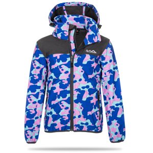 Dívčí softshellová bunda - NEVEREST I-6295C, strakatá/ šedý vršek Barva: Mix barev, Velikost: 110