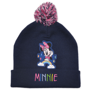 Minnie - licence Dívčí zimní čepice - Minnie Mouse 25, tmavě modrá Barva: Modrá tmavě, Velikost: velikost 54