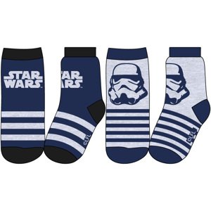 Star-Wars licence Chlapecké ponožky - Star Wars 52344997, světle šedá/ tmavě modrá Barva: Mix barev, Velikost: 23-26