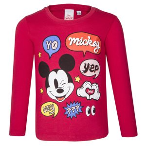 Mickey Mouse - licence Chlapecké triko - Mickey Mouse 133, červená Barva: Červená, Velikost: 92-98