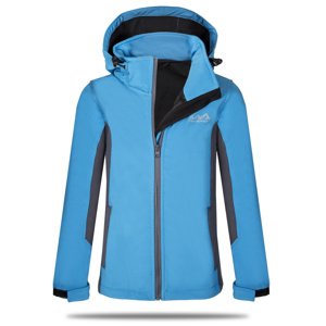 Chlapecká softshellová bunda - NEVEREST 42613C, světle modrá/ šedá Barva: Modrá světle, Velikost: 110