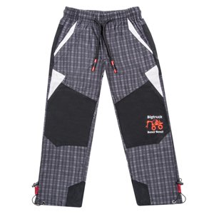 Chlapecké outdoorové kalhoty - GRACE B-84264, šedá/ červená aplikace Barva: Šedá, Velikost: 98