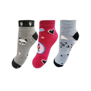 Dívčí kotníkové ponožky Looken ZTY-7456, mix barev Barva: Mix barev, Velikost: 26-27