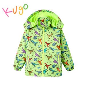 Chlapecká podzimní bunda, zateplená - KUGO B2842, zelinkavá Barva: Zelená, Velikost: 128