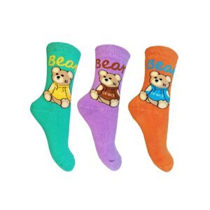 Dívčí termo ponožky Aura.Via - GNU9105, oranžová/ fialková/ zelená Barva: Mix barev, Velikost: 28-31