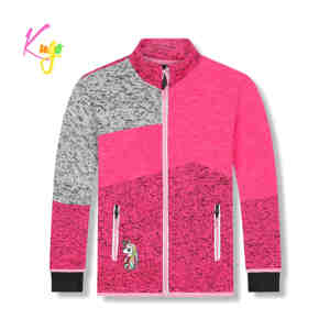 Dívčí outdoorová mikina - KUGO HM1981, růžová Barva: Růžová, Velikost: 98