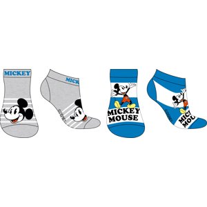 Mickey Mouse - licence Chlapecké kotníkové ponožky - Mickey Mouse 5234A310, modrá / šedá Barva: Mix barev, Velikost: 27-30