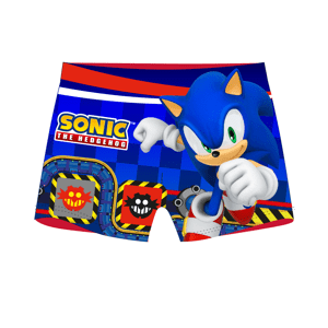 Ježek SONIC - licence Chlapecké koupací boxerky - Ježek Sonic 5244160, modrá / červená Barva: Modrá, Velikost: 110-116