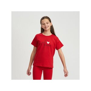Dívčí tričko - Winkiki WJG 11019, červená Barva: Červená, Velikost: 128