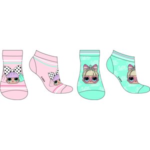 LOL. Surprise- licence Dívčí kotníkové ponožky - LOL.Surprise 5234312, růžová/ mentolová Barva: Mix barev, Velikost: 31-34