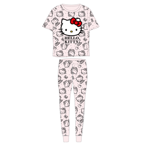 Hello Kitty - licence Dámské pyžamo - Hello Kitty 53042418, pudrová Barva: Starorůžová, Velikost: L