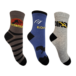 Chlapecké ponožky - Aura.Via GZF9716, šedá / tmavě šedá / modrá Barva: Mix barev, Velikost: 28-31