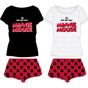 Minnie Mouse - licence Dámské pyžamo - Minnie Mouse 53049737, světle šedý melír Barva: Šedá, Velikost: XL