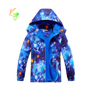 Chlapecká podzimní bunda, zateplená - KUGO B2858, modrá, planety Barva: Modrá, Velikost: 98