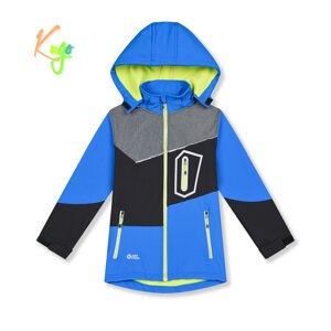 Chlapecká softshellová bunda, zateplená - KUGO HK5605, modrá / černá / šedá Barva: Modrá, Velikost: 134