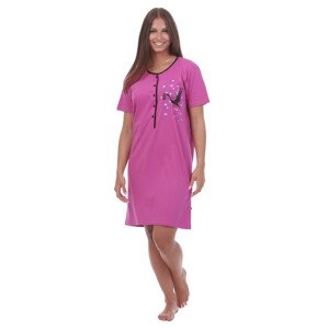 Dámská noční košile - CALVI 23-135, fialovo-růžová Barva: Fialová, Velikost: L