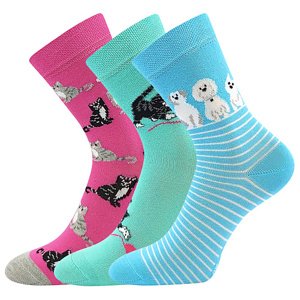 Dívčí ponožky Boma - 057-21-43, mix barev D Barva: Mix barev, Velikost: 25-29
