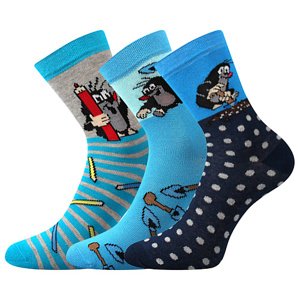 Chlapecké ponožky Boma - Krtek, modrá / tyrkysová Barva: Modrá, Velikost: 30-34