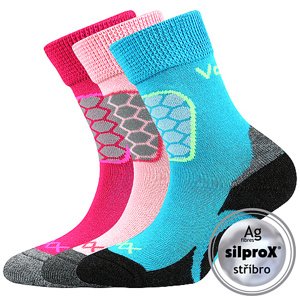 Dívčí ponožky VoXX - Solaxik dívka, růžová, tyrkys Barva: Mix barev, Velikost: 35-38