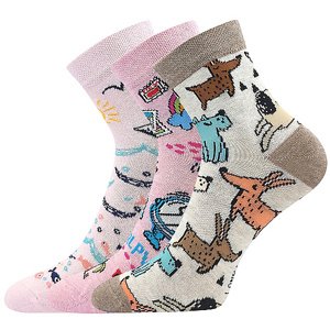 Dívčí ponožky Lonka - Dedotik D, mix barev Barva: Mix barev, Velikost: 25-29