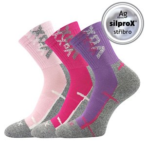 Dívčí ponožky VoXX - Wallík dívka, růžová, fialová Barva: Mix barev, Velikost: 25-29