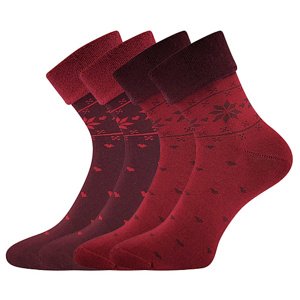 Dámské ponožky Lonka - Frotana, vínová/ tmavě červená Barva: Vínová, Velikost: 35-38