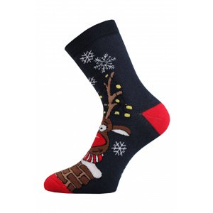 Vánoční ponožky Boma - Rudy, tmavě modrá Barva: Modrá tmavě, Velikost: 35-41