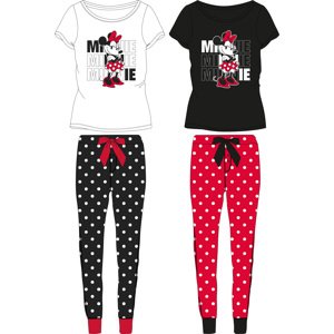 Minnie Mouse - licence Dámské pyžamo - Minnie Mouse 5304A258, černá / červené kalhoty Barva: Černá, Velikost: L