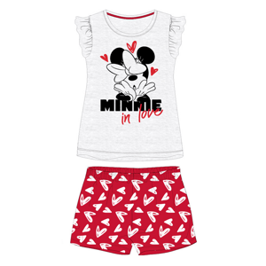 Minnie Mouse - licence Dívčí pyžamo - Minnie Mouse 52049378, šedá / červená Barva: Šedá, Velikost: 98